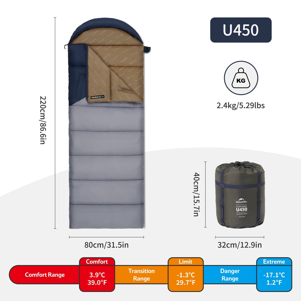 Solora™ U450 Hooded Synthetic Sleeping Bag 39°F / 4°C