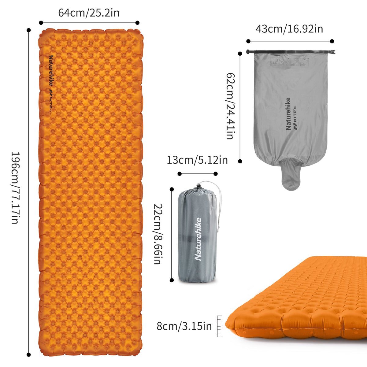 TuYe™ R5.8 Ultralight Inflatable Pad