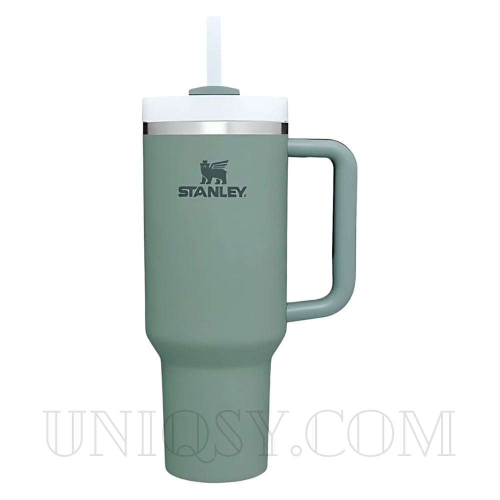 Stanley 40 OZ Tumbler Cup with Handle and Straw - Stainless Steel 1.1L