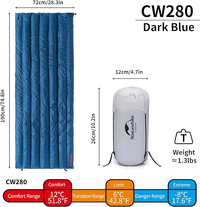 CW™280 Down Ultralight Sleeping Bag 51.9°F / 12°C