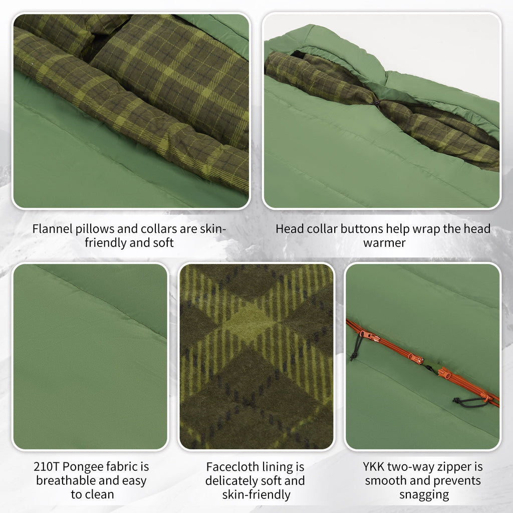 AutumnField™ Double Synthetic Sleeping Bag 43°F / 6°C