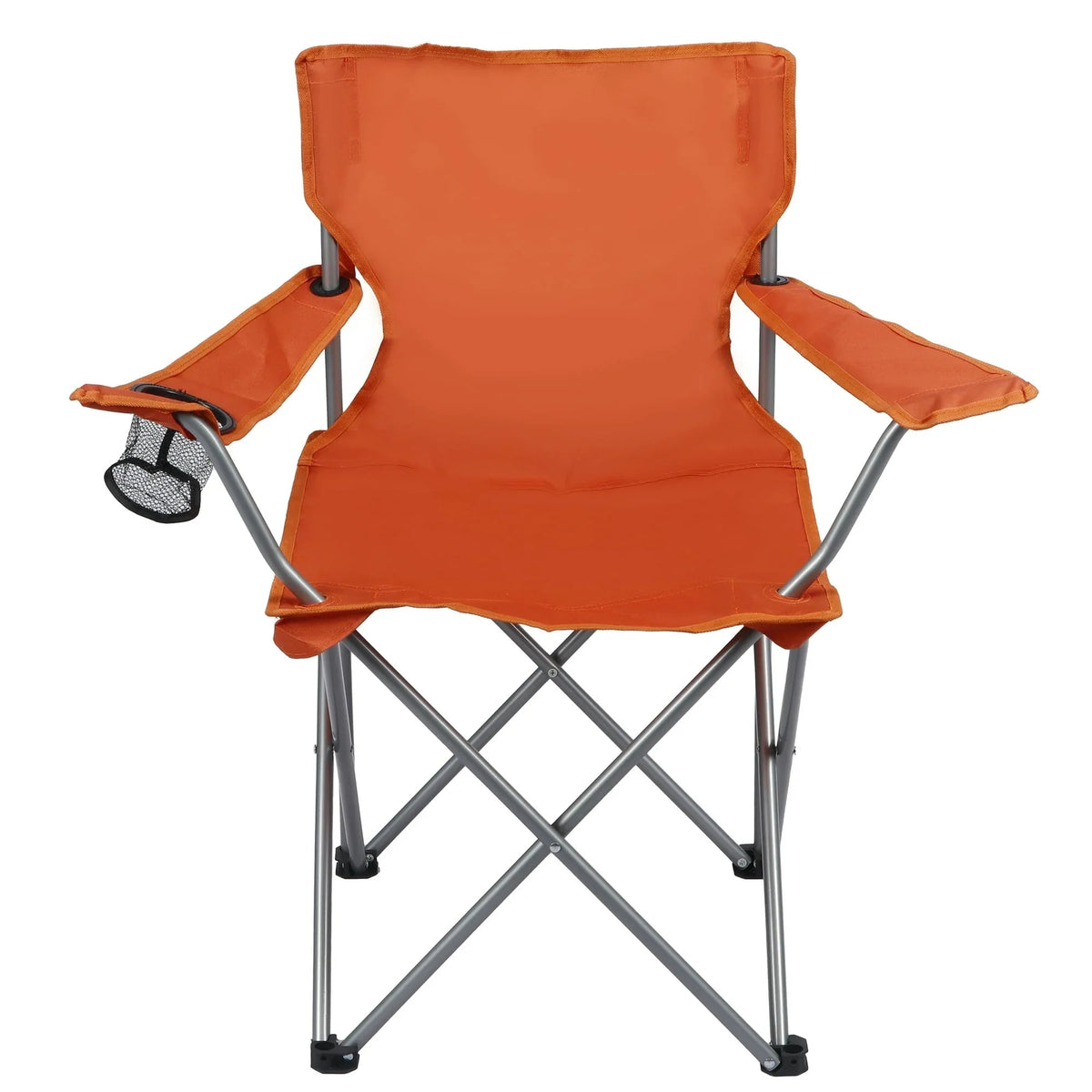 Ozark Trail Folding Camp Chair with Cup Holder â€“ Lightweight, Portable Outdoor Chair for Camping, Tailgating & Sports â€“ Orange Crush