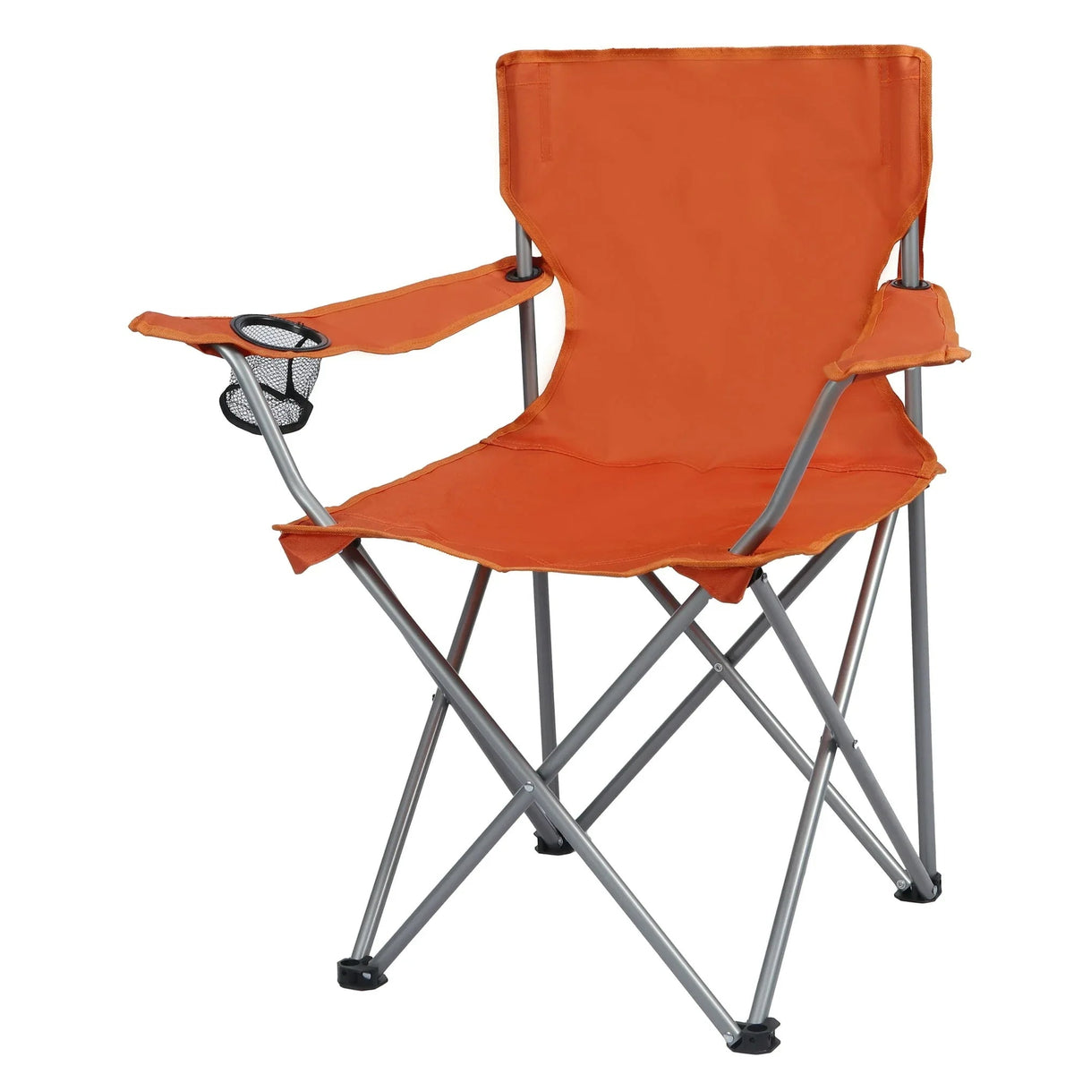 Ozark Trail Folding Camp Chair with Cup Holder â€“ Lightweight, Portable Outdoor Chair for Camping, Tailgating & Sports â€“ Orange Crush