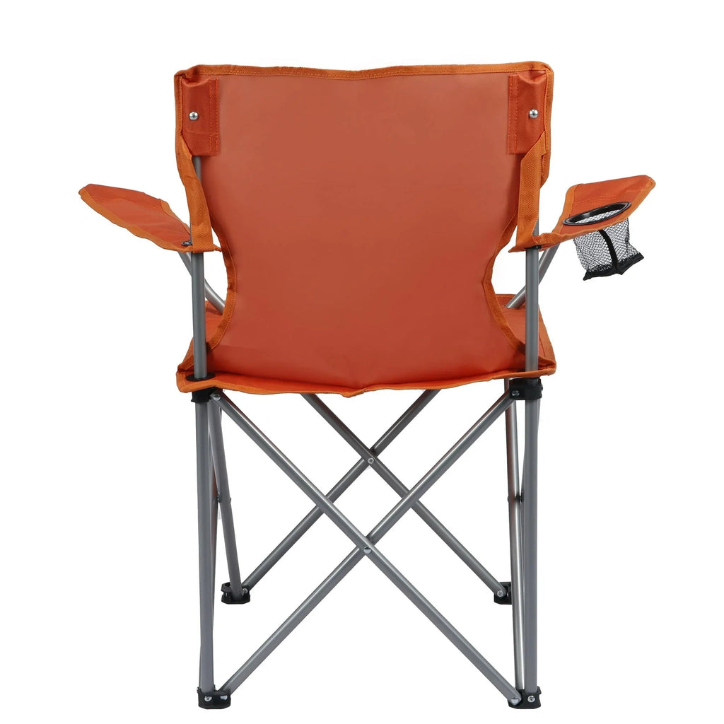 Ozark Trail Folding Camp Chair with Cup Holder â€“ Lightweight, Portable Outdoor Chair for Camping, Tailgating & Sports â€“ Orange Crush
